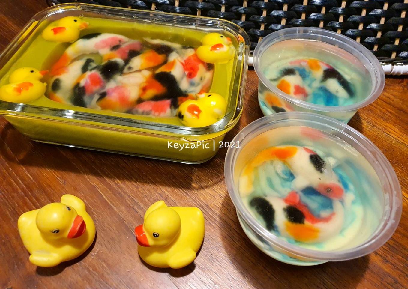 Jelly Art Kolam Ikan Koi & Bebek ala Mama KamaRo