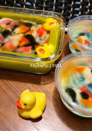 Foto resep Jelly Art Kolam Ikan Koi & Bebek ala Mama KamaRo