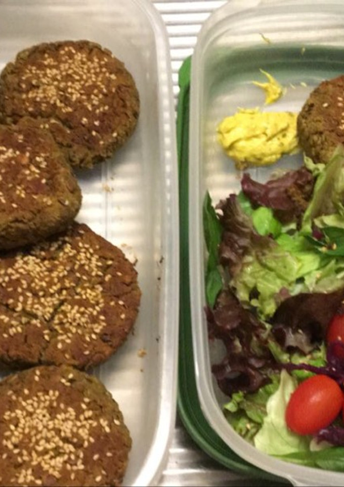 Una foto de Hamburguesas de lentejas veganas