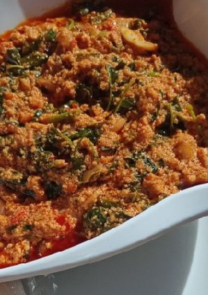 A picture of Egusi soup.