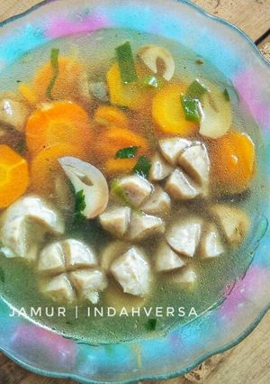 Foto resep Sayur Sop Bakso Jamur