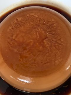 Una foto de Flan de chocolate