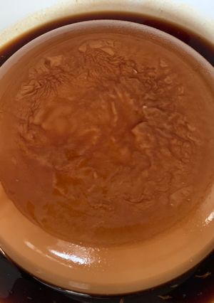 Una foto de Flan de chocolate