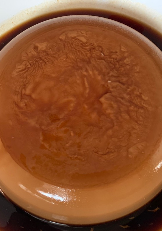 Una foto de Flan de chocolate