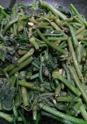 Hình của món Rau bí xào thịt bò.