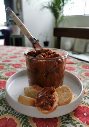 Una foto de Puré de tomates asesinos