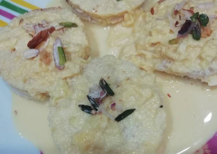 Simple Way to Make Homemade Bread ki rasmalai