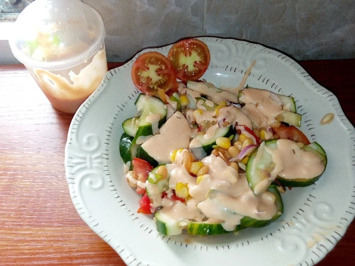 Easy Way Make Recipe Cucumber salad nd My Crazy salad dressing that is Perfect, Addictive}