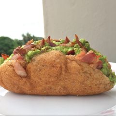 A picture of Avocado And Bacon Pita Sandwich .
