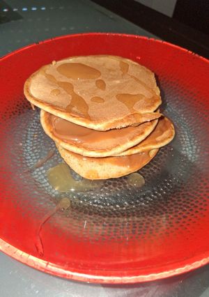 Una foto de Pancakes de harina integral