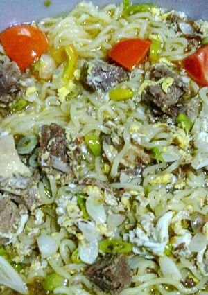 Foto resep Mie Rebus Daging Sapi #kitaberbagi