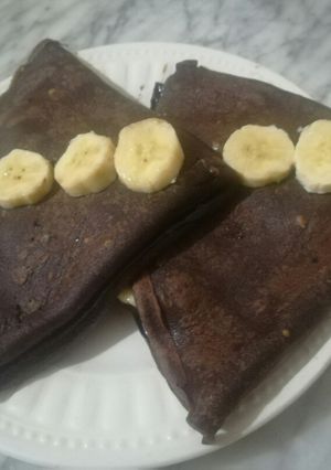 صورة لوصفة لي كراب بالشوكولاته والموز 🍌🍌