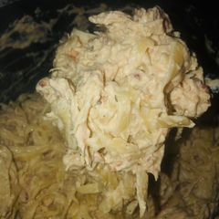 A picture of Crack chicken fettuccine pasta 🍝.