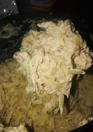 A picture of Crack chicken fettuccine pasta 🍝.