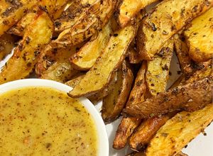 Foto resep Potato Wedges with Honey Mustard Sauce