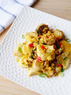 鹹香好下飯~金沙杏鮑菇(影片) 的食譜成品照片