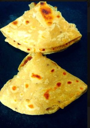 A picture of Hing,flavour Wheat flour and carom seed paratha.