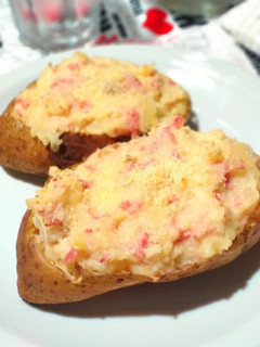Una foto de Papas rellenas al horno 🐖