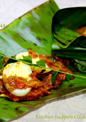 A picture of Mutta/Egg Pollichathu.