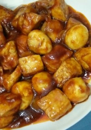 Foto resep Telur tahu puyuh saus asam manis