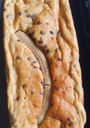 Une photo de Banana bread aux pépites de chocolat