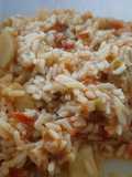 Guiso de arroz con pollo