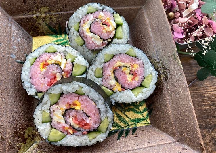 Easiest Way to Make Super Quick Homemade Rose Sushi Roll