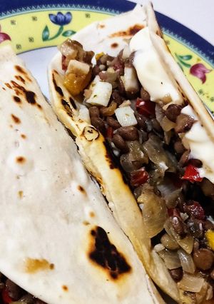 Una foto de Taco de lentejas