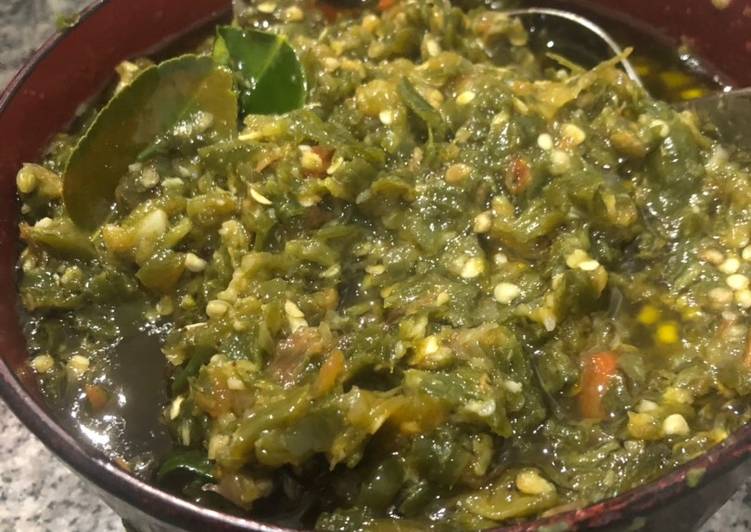 Recipe: Appetizing Sambel Cabe Hijau Sederhana ala Padang🤤
