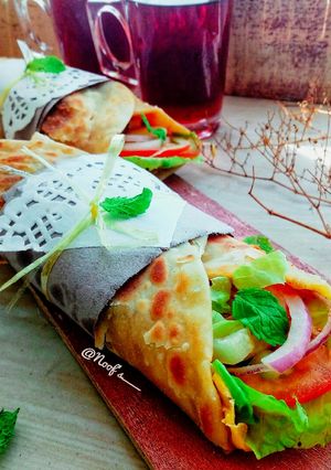 Foto resep Chapati Egg Wrap / Chapati Egg Sandwich