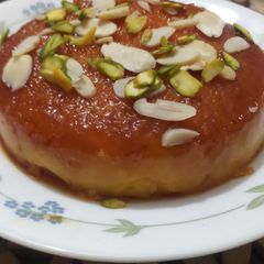 A picture of Caramel bread pudding.