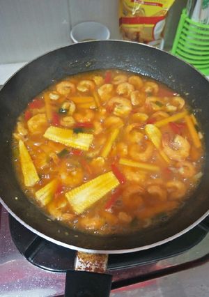 Foto resep 001. UDANG ASAM MANIS PEDAS