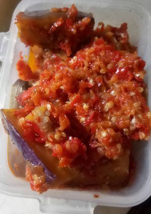 Foto resep Sambel terong ikan tuna simple