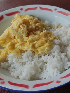 A picture of Indonesian-Western-Creamy Breakfast Scrambled egg ver. (With rice for carbo).