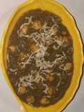 Palaak shola (green vegetable with chickpeas)