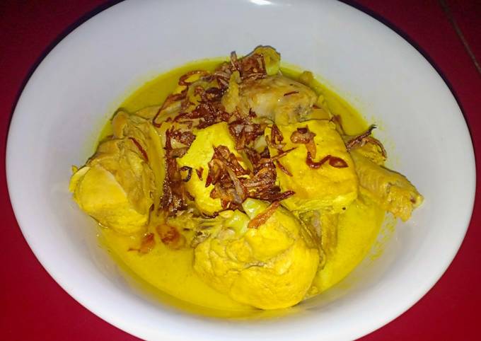 Resep: Opor ayam tahu putih Murah