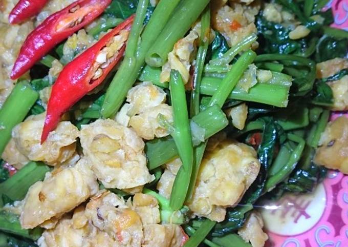 Resep Oseng Kangkung Tempe Bejek Anti Gagal