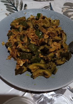 Foto resep Tumis pare rebon