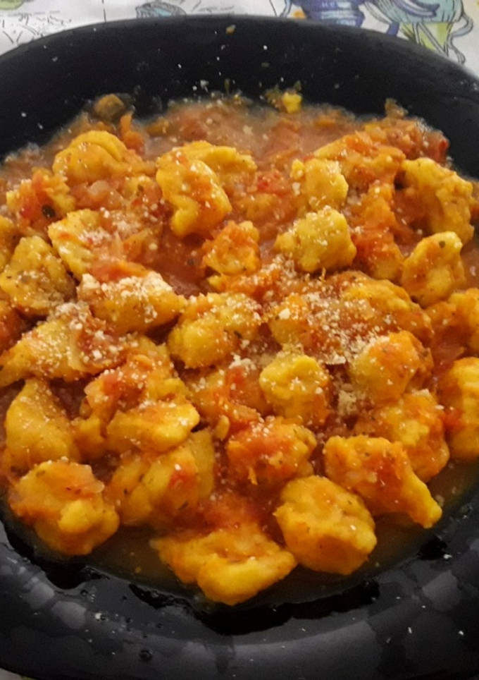 Una foto de Ñoquis de calabaza