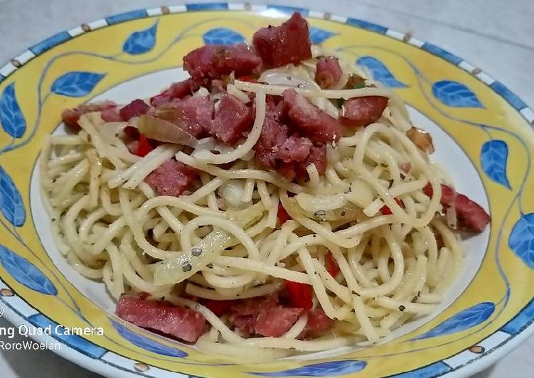 Spaghetti aglio olio kornet
