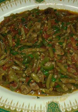 صورة لوصفة طريقة عمل فاصوليا ببندورة