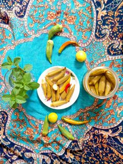 عکسی از دستور ترشی بامیه