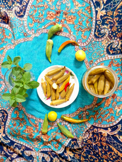 عکسی از دستور ترشی بامیه