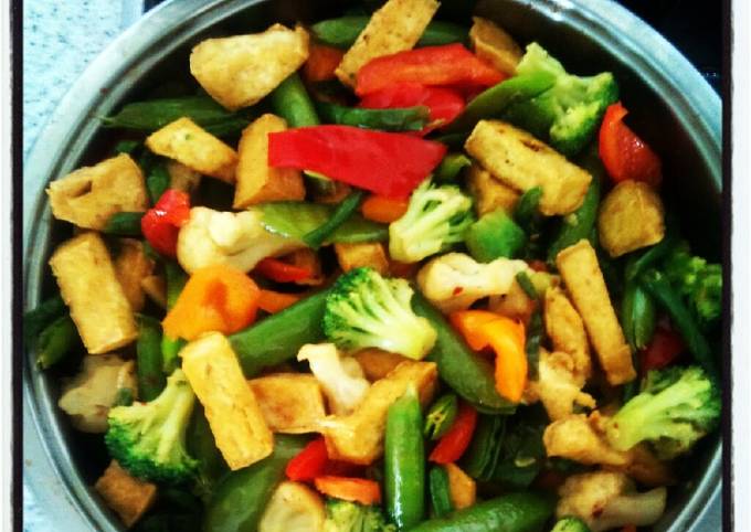 Stir fry vegetable with tofu Recipe