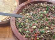 Una foto de ceviche vegetariano