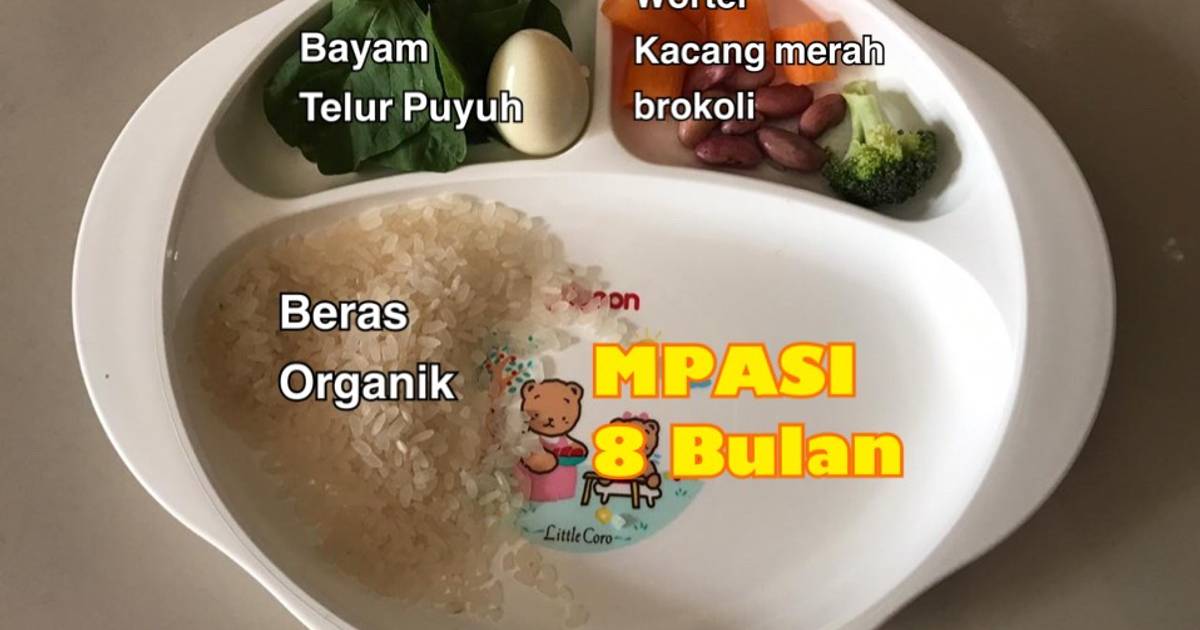  Resep  8 Bulan MPASI  4 Beras Organik Bayam Telur  