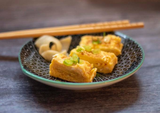 Tamagoyaki or Japanese rolled omelette