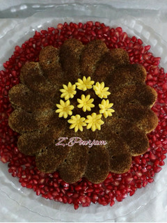 عکسی از دستور کیک ساده زعفرانی