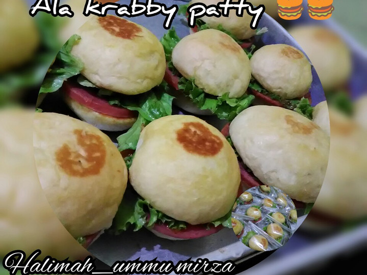 Ternyata begini loh! Cara praktis memasak Burger mini ala krabby patty 🍔🍔  istimewa