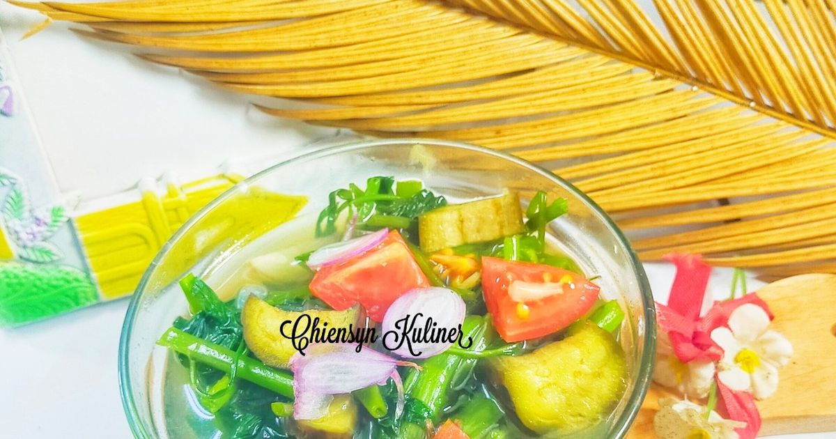Sayur Bening Kangkung Terong